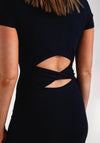 Superdry Cut Out Back Midi T-Shirt Dress, Eclipse Navy