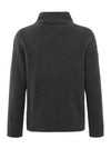 YAYA Crossover Neckline Sweater, Phantom Black
