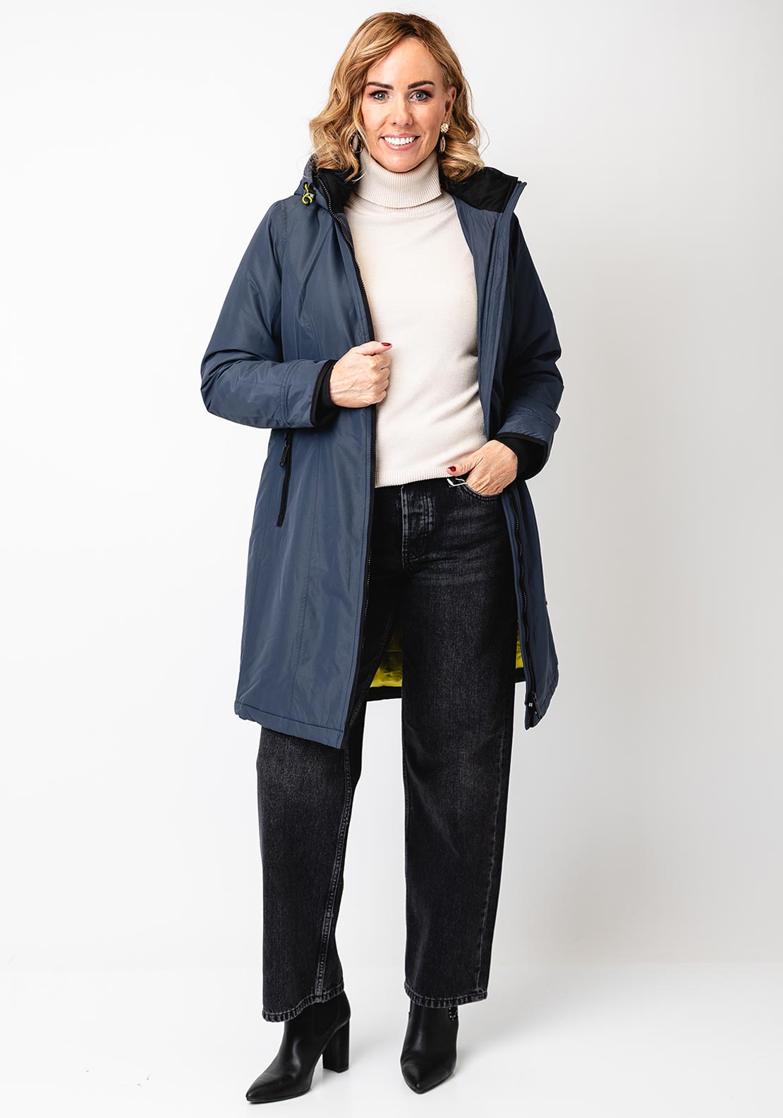 Danwear Holly Padded Waterproof Coat, Navy