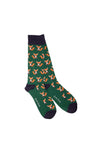 Swole Panda Fox Socks, Green UK7-11