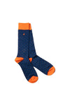 Swole Panda Spotted Socks, Orange UK7-11