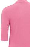 YAYA High-Neck Short Sleeve T-Shirt, Morning Glory Pink