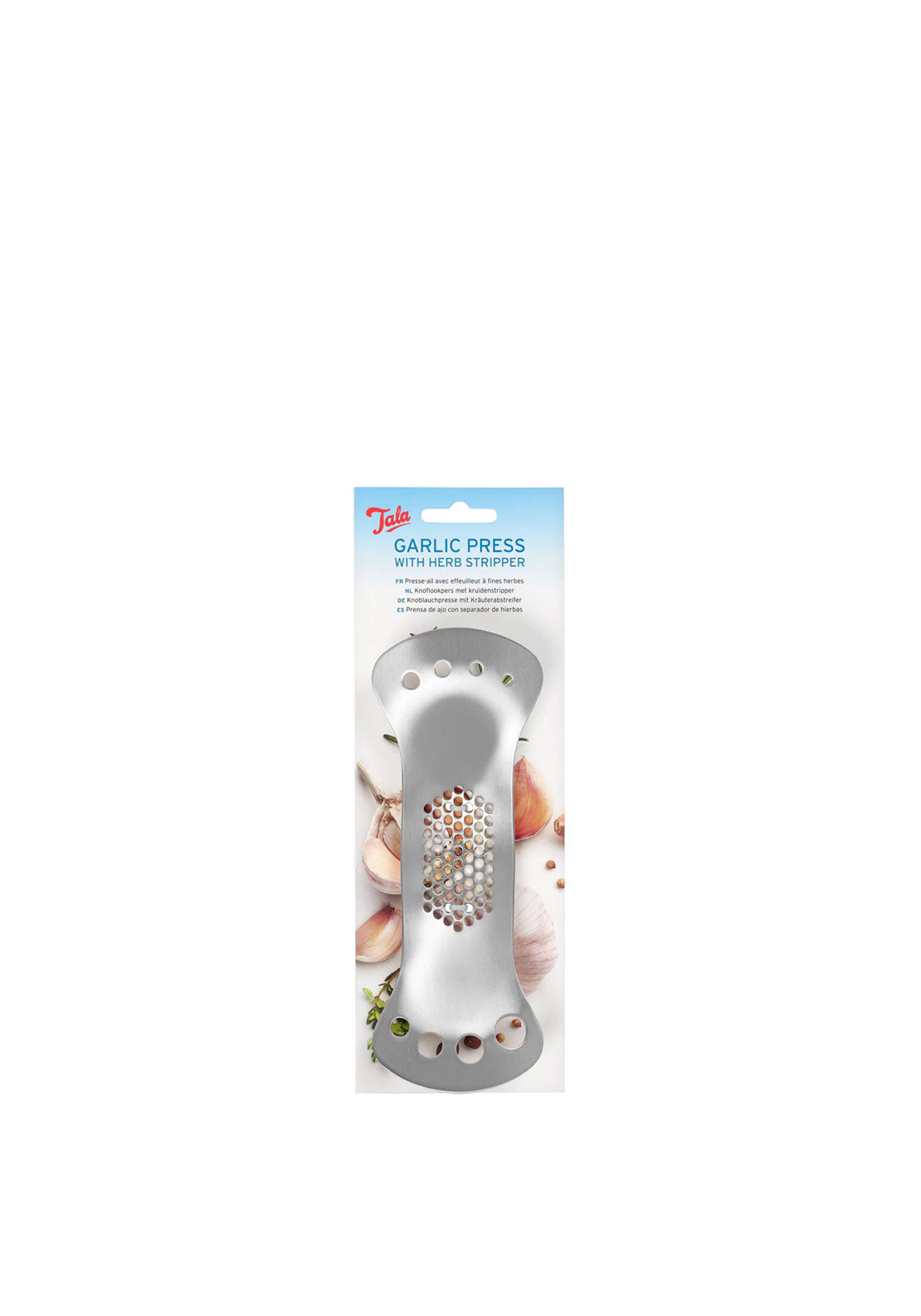 Tala Stainless Steel Garlic Press with Herb Stripper
