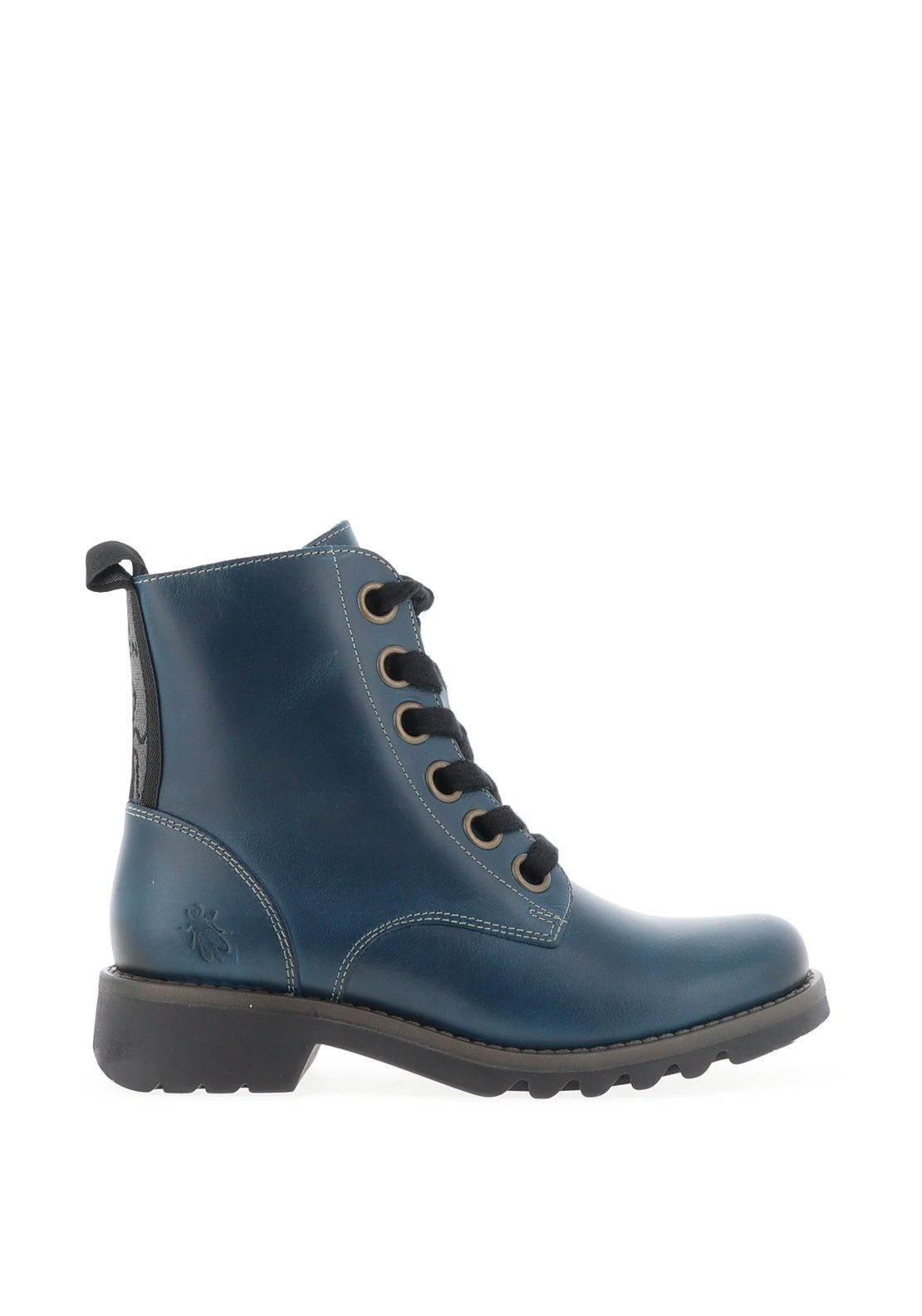 Fly London Ragi Lace Up Military Ankle Boots, Royal Blue - McElhinneys