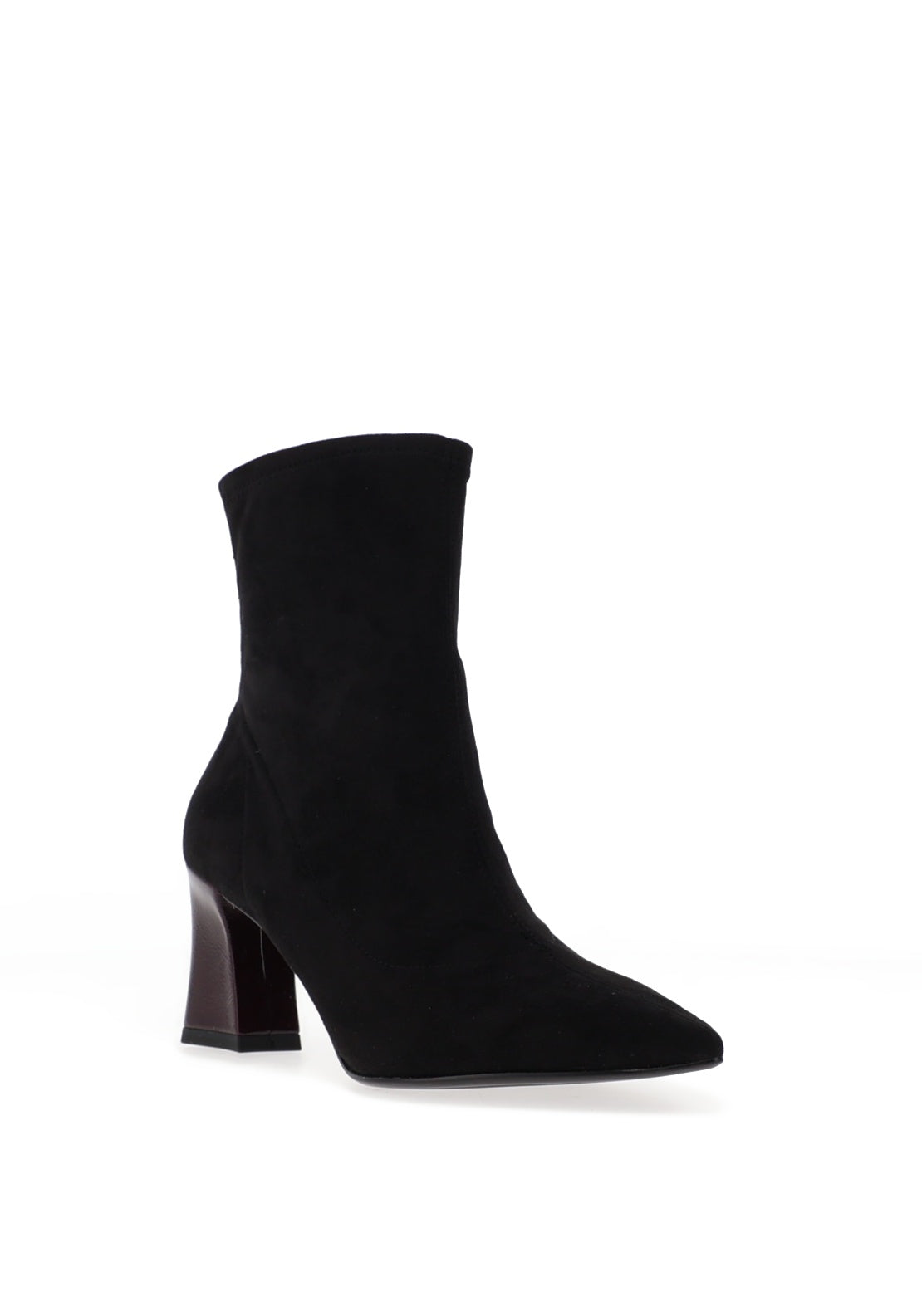Tamaris Suede Heeled Ankle Boots, Black