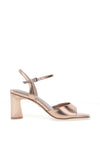 Tamaris Suede Metallic Strap Wedge Sandals, Rose Gold