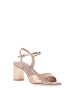 Tamaris Suede Metallic Strap Wedge Sandals, Rose Gold