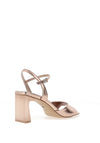 Tamaris Suede Metallic Strap Wedge Sandals, Rose Gold