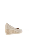 Tamaris Patent Slip On Flat Shoes, Beige