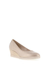 Tamaris Patent Slip On Flat Shoes, Light Gold