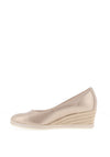 Tamaris Patent Slip On Flat Shoes, Light Gold