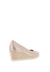 Tamaris Patent Slip On Flat Shoes, Light Gold