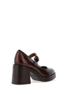 Tamaris Distressed Patent Faux Leather Retro Platform Shoes, Brown