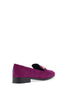 Tamaris Suede Leather Buckle Loafers, Purple
