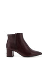 Tamaris Suede Heeled Ankle Boots, Wine