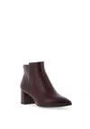 Tamaris Suede Heeled Ankle Boots, Wine