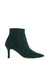 Tamaris Suede Leather Pointed Toe Boots, Green