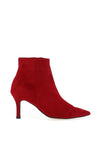 Tamaris Suede Leather Pointed Toe Boots, Red