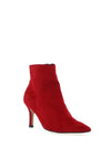 Tamaris Suede Leather Pointed Toe Boots, Red