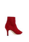 Tamaris Suede Leather Pointed Toe Boots, Red