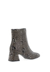 Tamaris Smooth Snake Printed Block Heeled Ankle Boots, Black