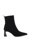 Tamaris Fabric Sock Block Heeled Boots, Black