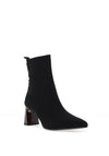 Tamaris Fabric Sock Block Heeled Boots, Black