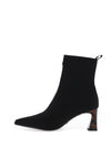 Tamaris Fabric Sock Block Heeled Boots, Black