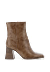 Tamaris Grained Faux Leather Block Heeled Boots, Camel