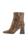 Tamaris Grained Faux Leather Block Heeled Boots, Camel