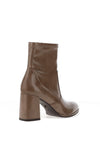 Tamaris Faux Patent Block Heel Ankle Boots, Taupe