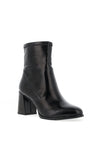 Tamaris Faux Patent Block Heel Ankle Boots, Black