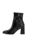 Tamaris Faux Patent Block Heel Ankle Boots, Black