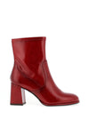 Tamaris Faux Patent Block Heel Ankle Boots, Red