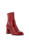 Tamaris Faux Patent Block Heel Ankle Boots, Red