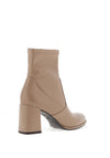 Tamaris Faux Patent Block Heel Ankle Boots, Taupe