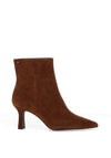 Tamaris Suede Structured Ankle Sock Boot, Brown