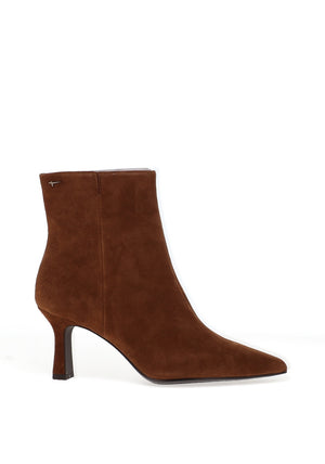 Tamaris Suede Structured Ankle Sock Boot, Brown