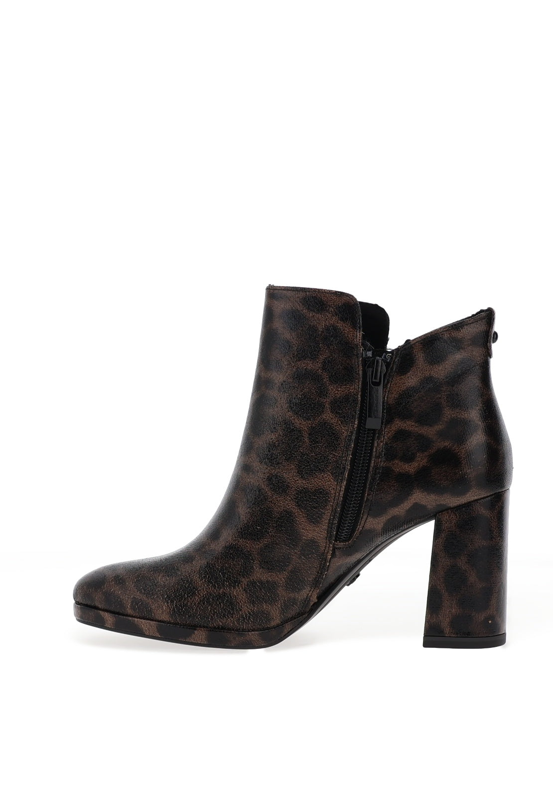 Tamaris Leopard Print Heeled Boots, Brown