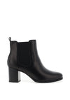 Tamaris Smooth Leather Heeled Chelsea Boot, Black
