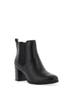 Tamaris Smooth Leather Heeled Chelsea Boot, Black