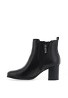 Tamaris Smooth Leather Heeled Chelsea Boot, Black