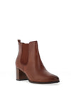 Tamaris Smooth Leather Heeled Chelsea Boot, Cognac