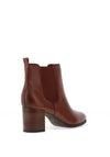 Tamaris Smooth Leather Heeled Chelsea Boot, Cognac