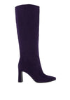 Tamaris Faux Suede Knee High Boots, Purple