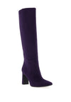 Tamaris Faux Suede Knee High Boots, Purple