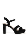 Tamaris Suede Leather Platform High Heels, Black