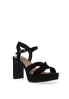 Tamaris Suede Leather Platform High Heels, Black