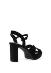 Tamaris Suede Leather Platform High Heels, Black