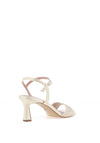 Tamaris Satin Diamante Detailed Heeled Sandals, Champagne